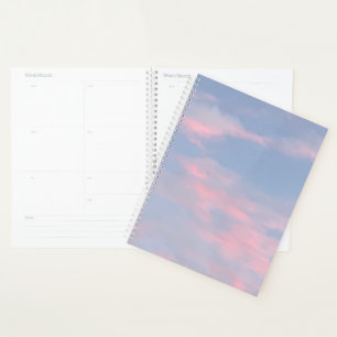 Agenda Nuvens rosa personalizáveis