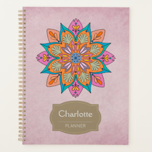 Agenda O Círculo Colorido da Índia: Um Mandala Decorativo