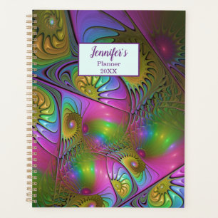 Agenda O Colorido Nome Fractal de Abstrato de Trippy Lumi