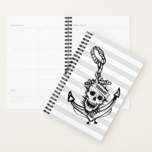Agenda O crânio e o gráfico de âncora dos Goonies