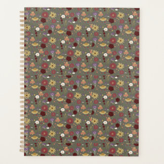 Agenda O fundo verde da Embriação Floral do outono