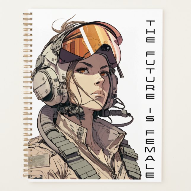 Agenda O futuro é feminino, igualdade de direitos, arte f (Frente)