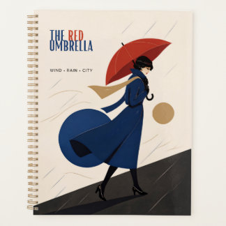 Agenda o guarda-chuva vermelho