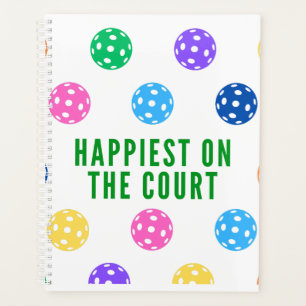 Agenda O mais feliz no Pickleball Planner da Corte
