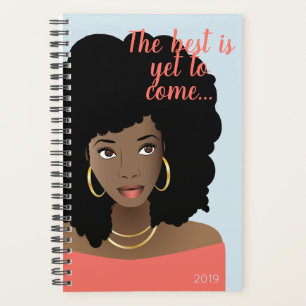Agenda O melhor ainda está para vir! Mulher Negra, Azul
