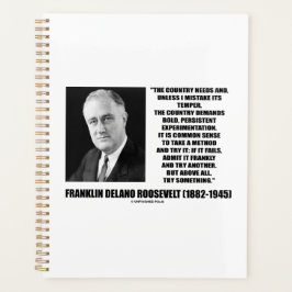 Agenda O país FDR precisa de experimentação persistente e