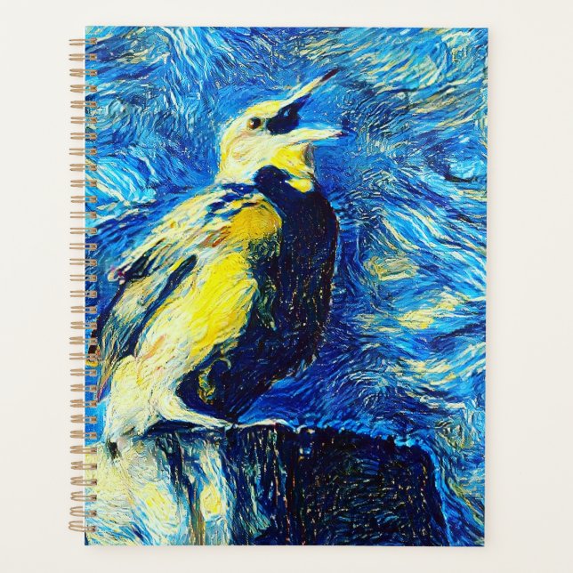 Agenda O Pássaro Solitário Estilo VanGogh  (Frente)