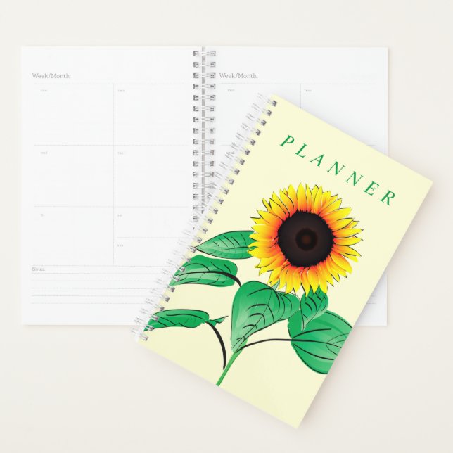 Agenda O teu Planeador de Cores com Girassóis (Exibição)