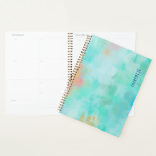 Agenda Ocean Joyride - Abstrato de Turquesa Azul
