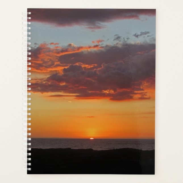 Agenda Ocean Sunset Photo Pacific Coast Setting Sun (Frente)