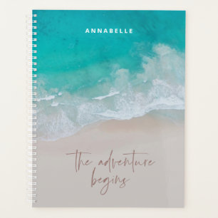 Agenda oceano de praia em areia tropical a aventura come