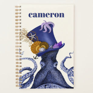 Agenda Octopus com chapéu náutico
