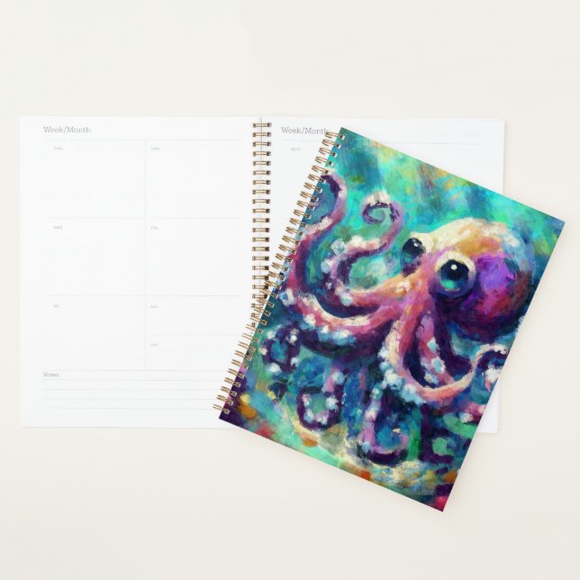 Agenda Octopus Oil Painting NMaritime Beach (Exibição)