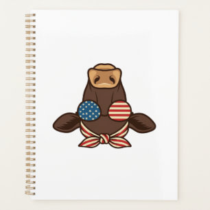 Agenda Óculos de sol com cabeça de vaca patriótica design