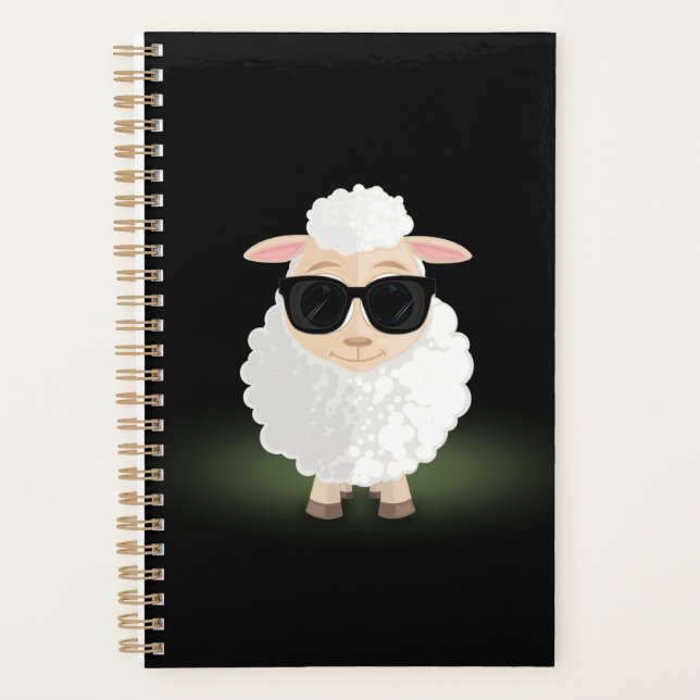 Agenda Óculos de Sol Cool Sheep Neon Verde Divertido Esté (Frente)