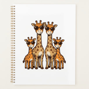 Agenda Óculos de Sol Família Girafa Legal Vintage Engravi