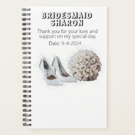 Agenda Oferta Floral de Bridesmaid Personalizada