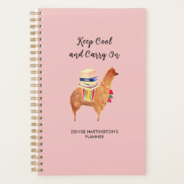 Agenda Office Alpaca Llama rosa Inspiracional Pessoal