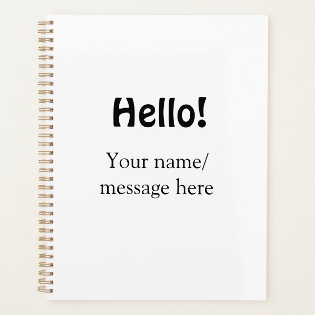 Agenda Olá adicionar mensagem de nome simples item de neg (Frente)