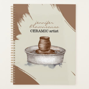 Agenda Olaria Cerâmica Argila Torneiro escultura aquarela