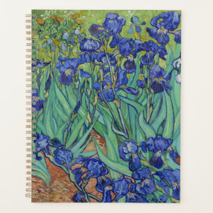 Agenda Óleo Floral de Íris Azuis Famosas de Van Gogh