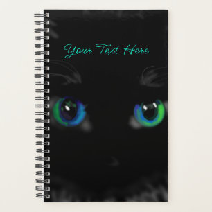 Agenda Olhos de Gato Preto Personalizados Planejando Seu 