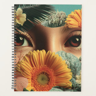 Agenda Olhos Surrealistas e Flores com Borboletas