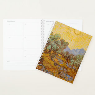 Agenda Oliveiras de Van Gogh Sol Amarelo Céu