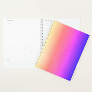 Agenda Ombre Brilho Arco-Íris Colorido Personalizado