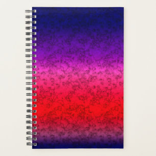 Agenda Ombre vermelho-azul