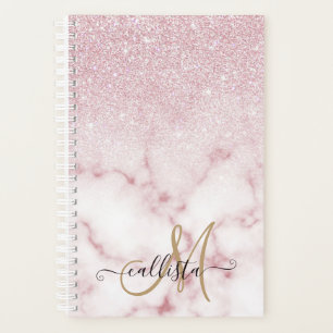 Agenda Ombro de Gradiente de Mármaco Branco, Cor-de-Rosa,