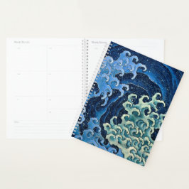 Agenda Onda Feminina Hokusai Vintage Oceano