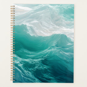 Agenda Ondas Abstratas do Oceano Turquesa Sonho