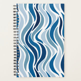 Agenda Ondas abstratas em azul