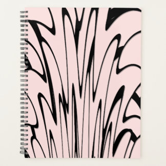 Agenda Onde a arte se encontra pensada em preto e rosa