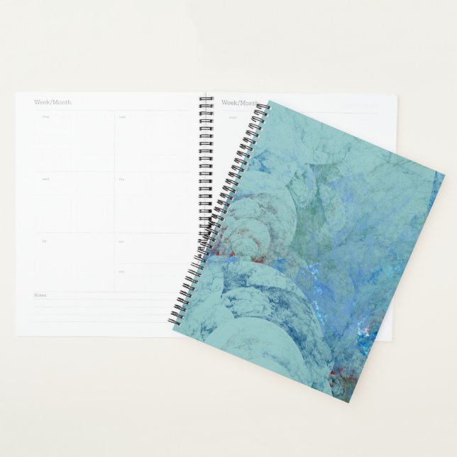 Agenda Opala Azul Abstrato (Exibição)