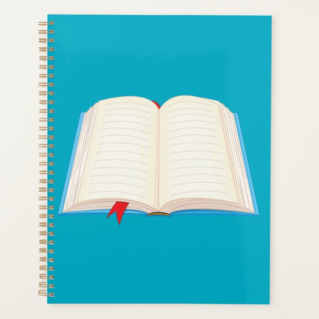 Agenda Open Lined Book Red Bookmark (Frente)