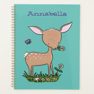 Agenda Óptica de desenho animado de veado de bebê feliz