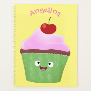 Agenda Óptica ilustração do desenho animado do cupcake fe