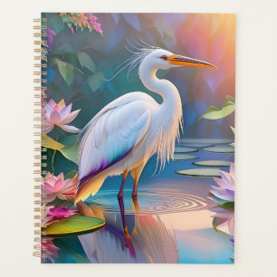 Agenda Orange Billed White Heron Fantasy Bird
