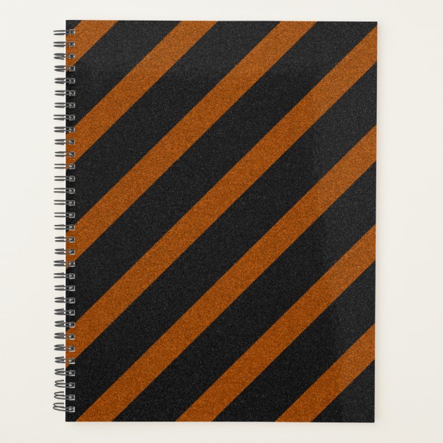 Agenda Orangle & Black Stripes Glitter (Frente)