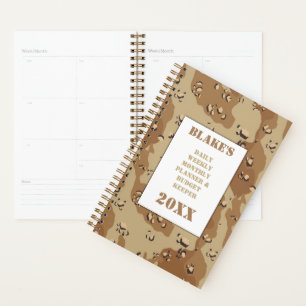 Agenda Orçamento Diário Camuflagem Chip Choco Deserto