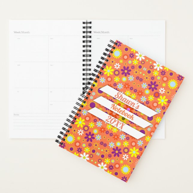 Agenda Orçamento Groovy Flower Power (Exibição)