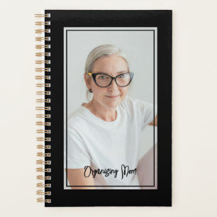 Agenda Organizando a Mãe Minimalista Foto Preto & Dourado