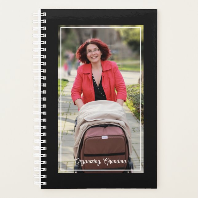 Agenda Organizing Grandma Photo Name Black & White (Frente)
