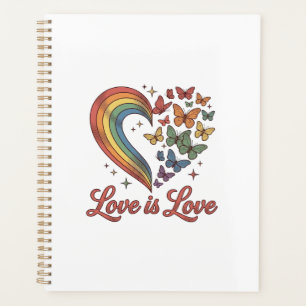 Agenda Orgulho Borboleta Coração Amor É Amor Camisa Desig