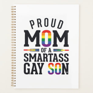 Agenda Orgulhosa Mãe de um Filho Gay Arrogante Camisa Vin