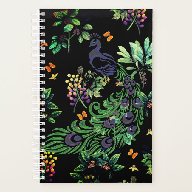 Agenda Ornate Peacock and Vintage Floral (Frente)
