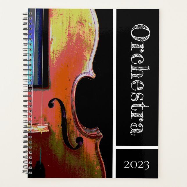 Agenda Orquestra Violina de Instrumentos Musicais Branca  (Frente)