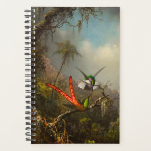 Agenda Orquídea com dois beija-flores